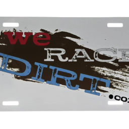 We Race Dirt .com License Plate